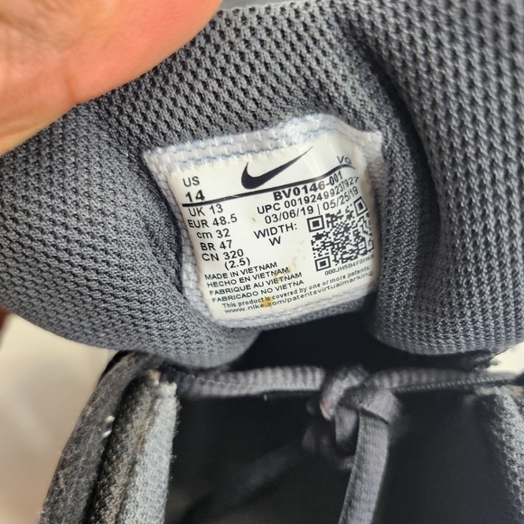 Nike Alpha Menace Shark 2 Football Cleats Mens 14 Shoes Black BV0146-001 - Picture 5 of 16